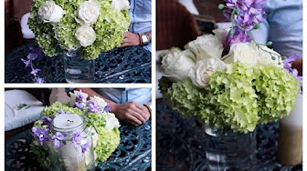 Tres arreglos florales para matrimonios o fiestas